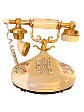 Vintage Floral Empress Landline Phone 1973 Telephone American Telemarketing Co