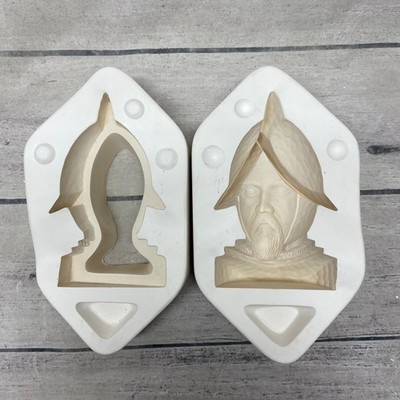 Vintage 1971 Duncan Ceramic Casting Mold Wizard Head Bust #420