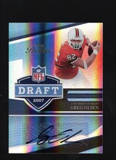 2007 Playoff Prestige #NFLD-28 Greg Olsen NFL Draft Autographs #/50