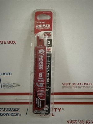 Diablo Tools DS0608CFA3 6'' Amped Carbide Blades for Thick Metal Cutting -...