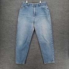 VINTAGE Lee Jeans Womens 16 Blue Relaxed Tapered Hi Rise Medium Wash Denim 90s