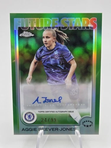 2024-25 Topps Chrome Women's UEFA Aggie Beever-Jones /99 Green Auto Chelsea