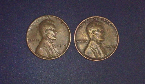 1944 D + P Lincoln Wheat Cents -Good  Condition # 2