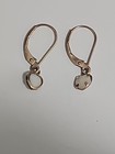 Vintage CID 10K.Yellow Gold Opal Heart Shape Dangle Earrings — photo 4
