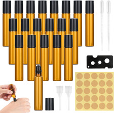 20 Stück Roll on Glasflaschen Für Ätherisches Öl, Braun Roll on Flasche Leer 10M