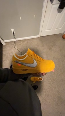 Off White Air Force 1s  University Gold  Size 10.5