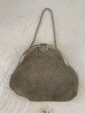 Antique Mesh Silver Purse - Made In US Zone of Germany