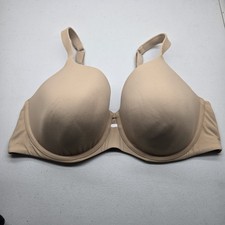 Ambrielle Women Bra 44DDD Beige Super Soft Full Coverage T Shirt Underwired