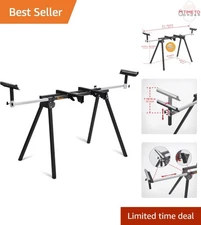 Lightweight Universal Miter Saw Stand 330Lbs Capacity Foldable Black Grey