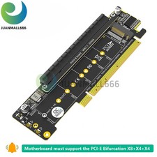 New PCIe 4.0 X16 To Dual NVMe  PCIe X16 X8 Signal Adapter for M.2 Bifurcation