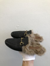 Gucci Princetown Jordaan Loafers Fur Lined Slide Mule Horse Bit 35 EU 5 US GM41