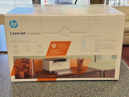 HP LaserJet M209dwe Desktop Wireless Laser Printer Monochrome, 6GW62E New Sealed - Picture 2 of 4