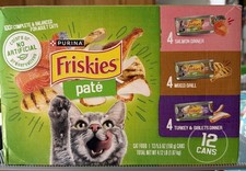 Purina Friskies Wet Cat Food, Pate Variety Pack with Salmon,Turkey, Mixed Grill