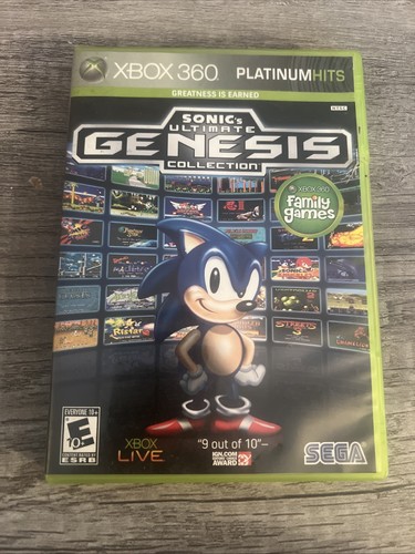 Microsoft XBOX 360 Game - Sega Genesis Sonic's Ultimate Collection Complete CIB - Picture 1 of 4