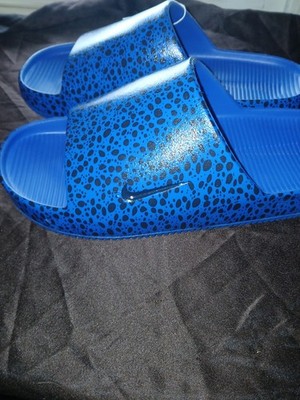 Nike Calm Slide Size 12 Blue Elephant Print Brand new