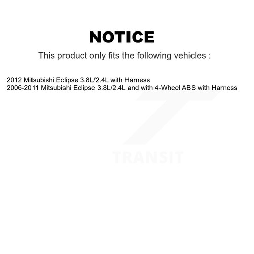 Front Right ABS Wheel Speed Sensor For Mitsubishi Eclipse with Harness - Picture 2 of 7