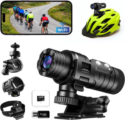 Dashcam Fahrrad,Verbesserte Version Wifi Action Cam Intelligente Aktive Stabilis