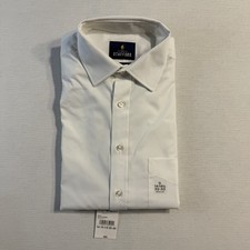 Stafford Mens Dress Shirt White Small 14-14.5 32-33 Regular Fit NWT