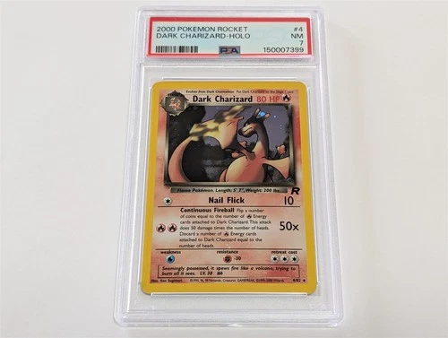 2000 Pokemon Team Rocket Dark Charizard Holo #4 - PSA 7 NM