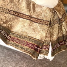 Croscill Townhouse Bed Skirt Size King Gold Damask Split Corners Dust Ruffle