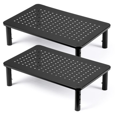 2 Pack Desktop Riser, 3 Height Adjustable Monitor stands for 2 Monitors, PC, ...
