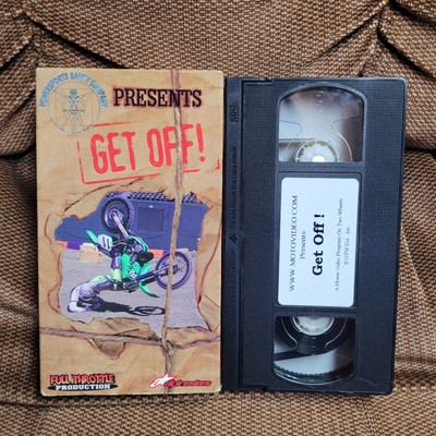 Get Off! VHS Tape Full Throttle Productions Best Crashes Dirt Bike Motocross 96'