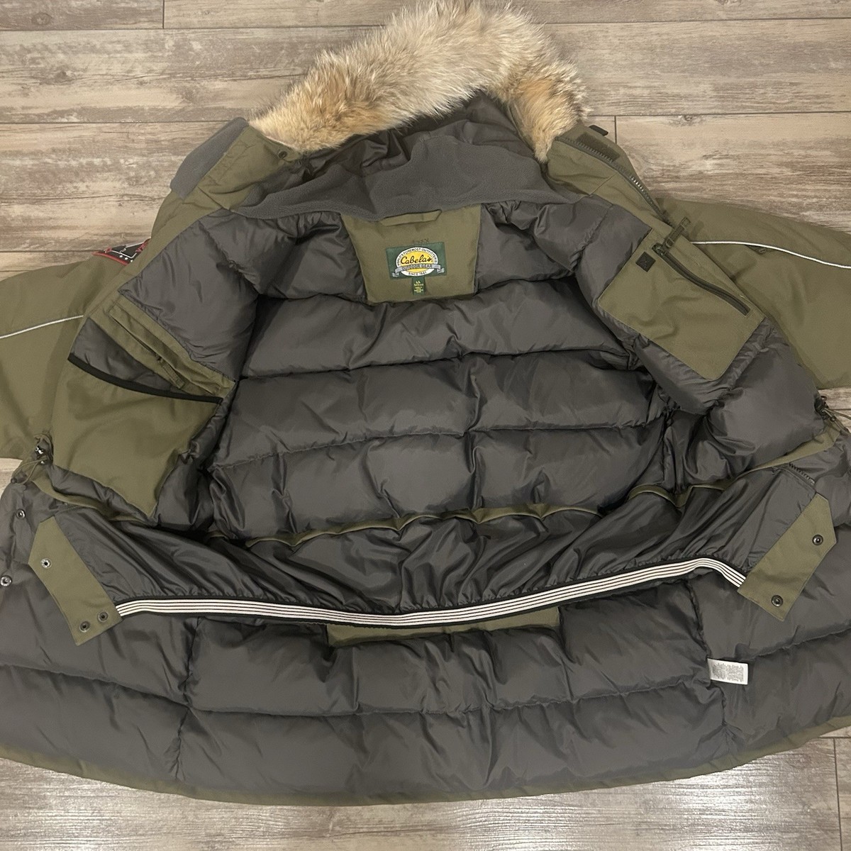 Cabela's Trans Alaska Elite Goose Down Fill Insulated Jacket Green