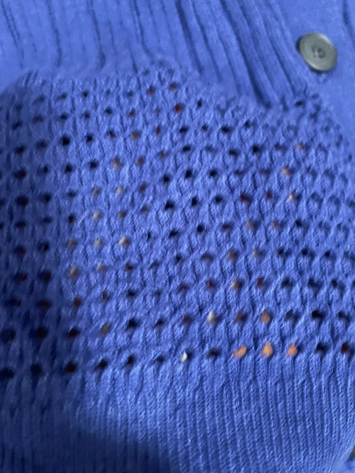 Cárdigan suéter con botones azul real Lane Bryant para mujer talla 22/24 tejido acanalado Foto 2 de 4