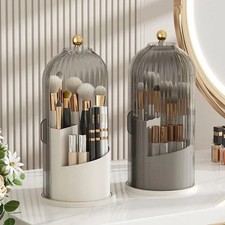 360 Rotating Makeup Brush Holder Desktop Makeup Organizer Cosmetic Storage Box