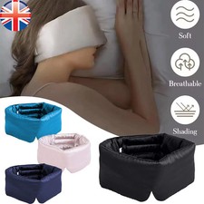 Silk Sleep Eye Mask Adjustable Padded Drowsy Dupe Wrap UK