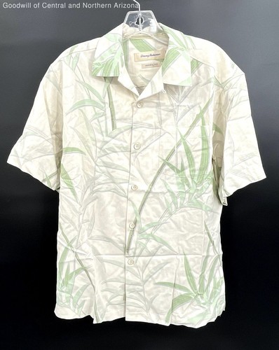 NWT Tommy Bahama White Floral Short Sleeve Hawaiian Button-Up Shirt Size Small