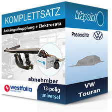 Für VW Touran 10-15 WESTFALIA Anhängerkupplung abnehmbar + 13polig E-Satz neu