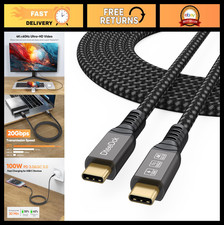 10ft USB C 3.2 Gen 2 Cable, 4K 60Hz, 20Gbps Data Transfer, 100W Fast Charging