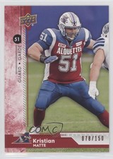 2018 Upper Deck CFL Red 78/150 Kristian Matte #135 n1u