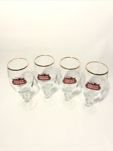 Stella Artois Set Bicchieri Birra con Bordo Oro (4) Calici 40cl. Set bicchieri birra - Foto 8 di 10