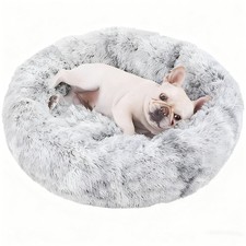 Calming Dog  Cat Bed for Extra Large Small Medium Sized Pet, Donut Washable ...
