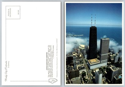 Vintage Chicago John Hancock Center Aerial View Postcard Phil Valdez Photo
