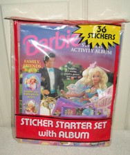  11270 Barbie Vintage Sticker Starter Set with Album includes 36 Stickers