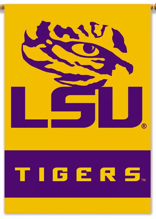 LSU Tigers TIGER-EYE Official NCAA Team Logo Premium 28x40 WALL BANNER |  eBay