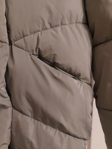 Girls olive green padded winter coat fleece lining 14-15y with hood - Picture 4 of 12