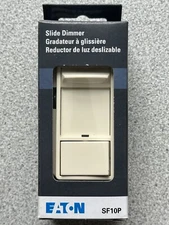 NEW Eaton SF10P-A Skye Slide Dimmer Switch in Almond for LED + Fluorescent 0-10V