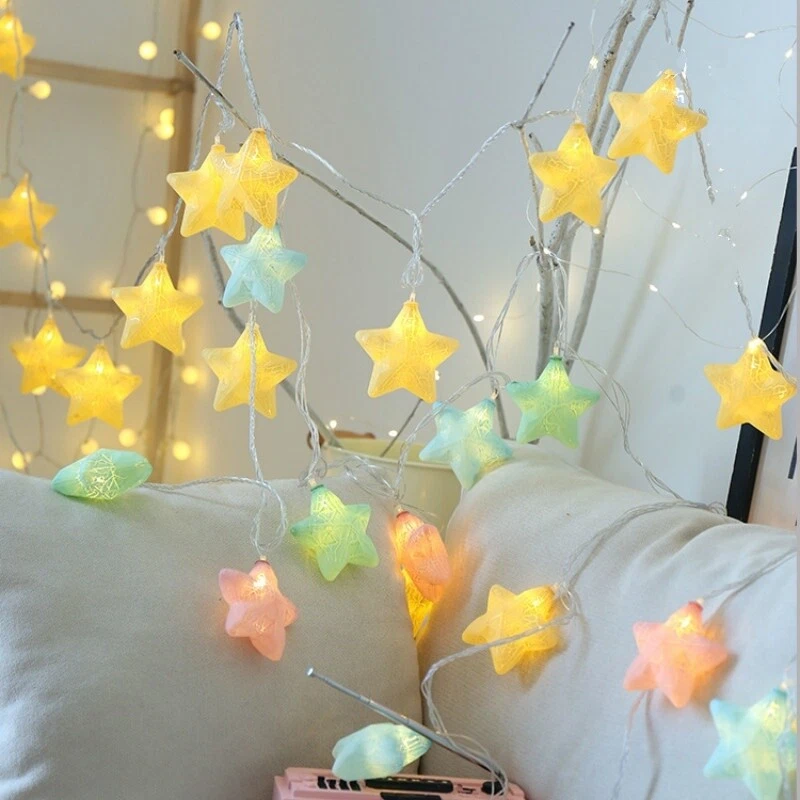 LED Star Lights String Lamp Fairy Wedding Christmas Tree Party Crafts Home Decor - Image 3 of 4