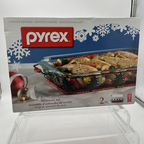 Pyrex Juego de 2 Piezas de Servir 9" X 13" Plato para Hornear y Cesta para Servir Árbol de Navidad - Imagen 2 de 8