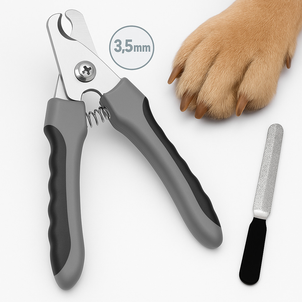 Dog Nail Clippers with Safety Guard & File, Quiet Trimmer for Large Dogs Cats