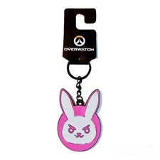 Overwatch D.Va Character Head Logo Official KeyChain Key Ring Chain Blizzard