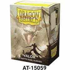 Dual Matte Valor Case Display Dragon Shield Standard Size Sleeves - 10 Packs
