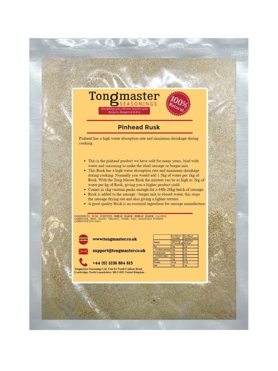 Premium Pinhead Rusk - 10kg