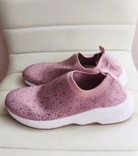 ZARA Pink Fashion GLITTERY FABRIC SNEAKERS Sock-Style USA 4 EU 36 O3264