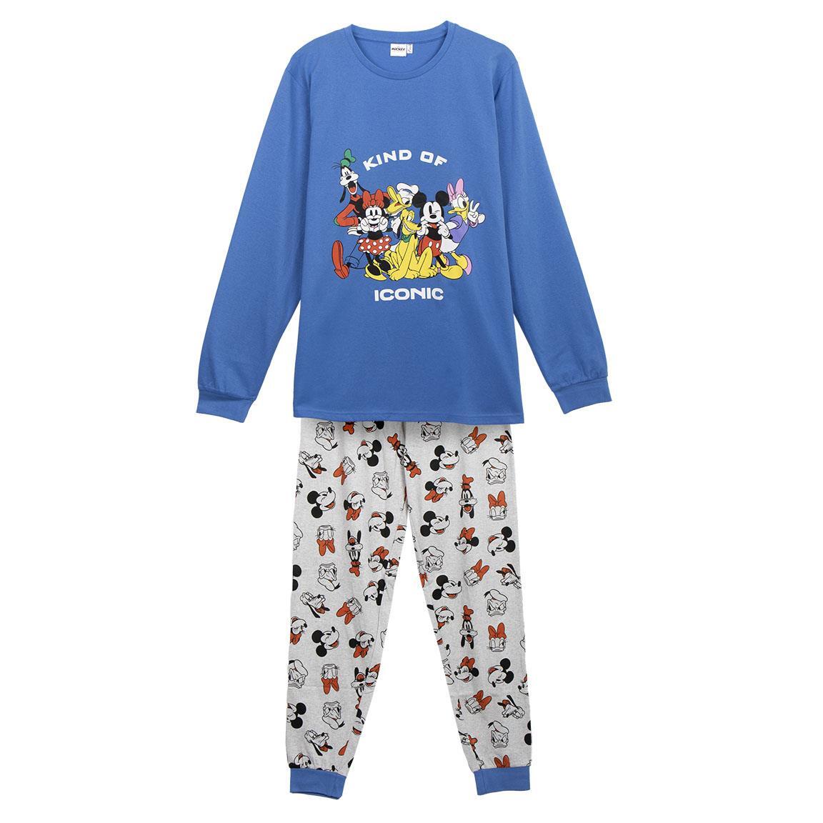 Pigiama Manica Lunga Single Jersey Mickey Mouse BLU - XXL | MASCHIO CERDà