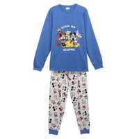 Langarm-Pyjama Single Jersey Mickey Mouse Blau - Xxl | MÄNnlich CerdÀ
